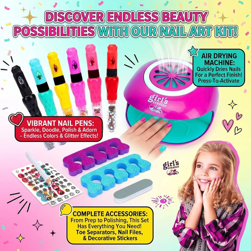 Nail art kit for girls - nail,