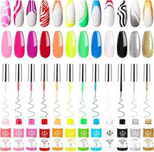 12-Colour Gel Liner Nail Art