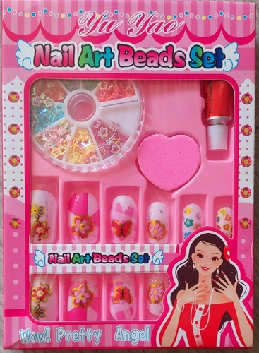 Nail art beads - art, girls